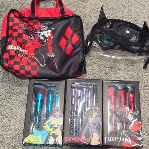 Harley Quinn Makeup Brush Set with Bag